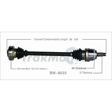 Surtrack Axle Cv Axle Shaft, Bm-8022 BM-8022